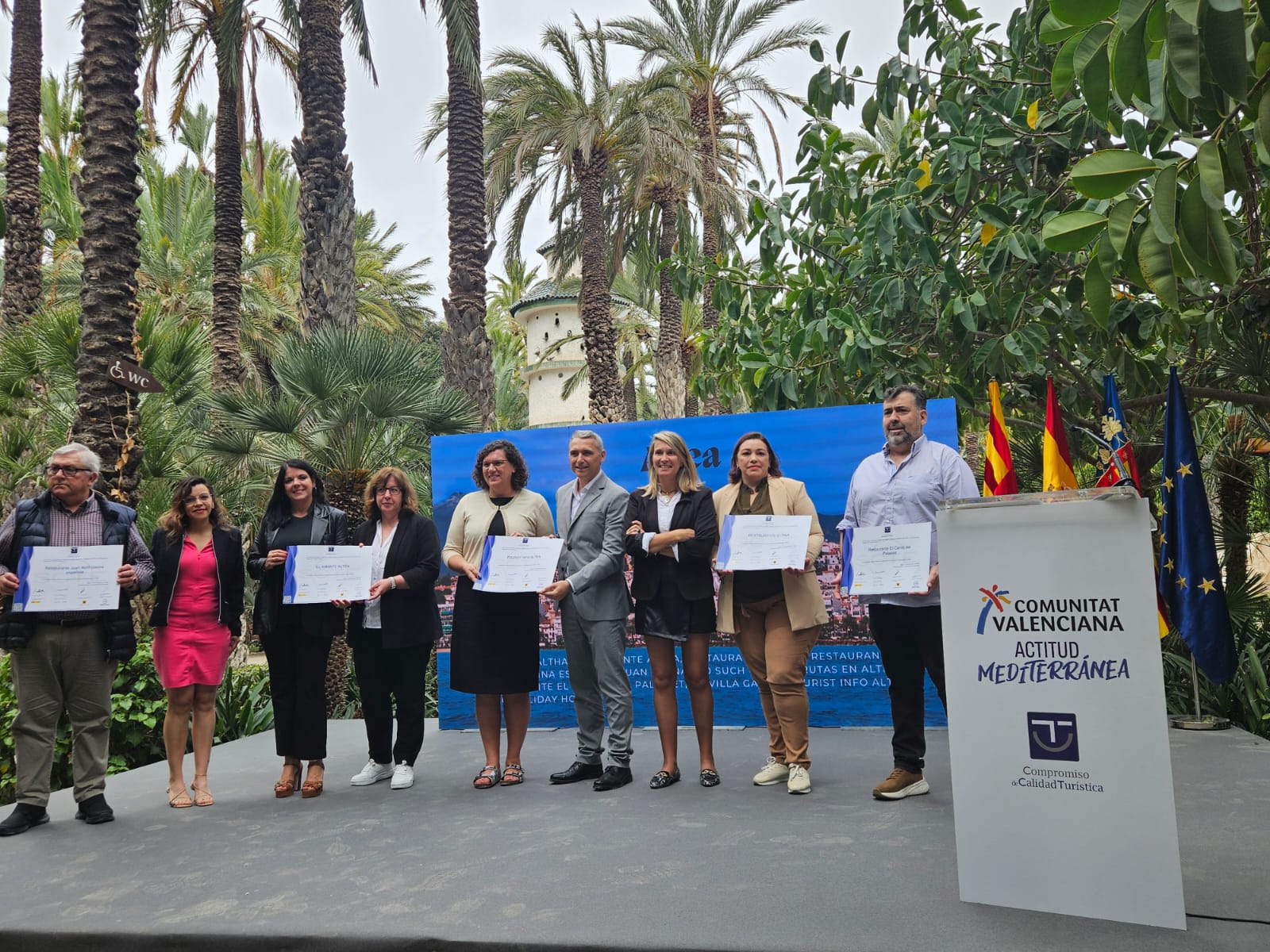 Foto acto entrega distintivos Sicted Altea en Elche
